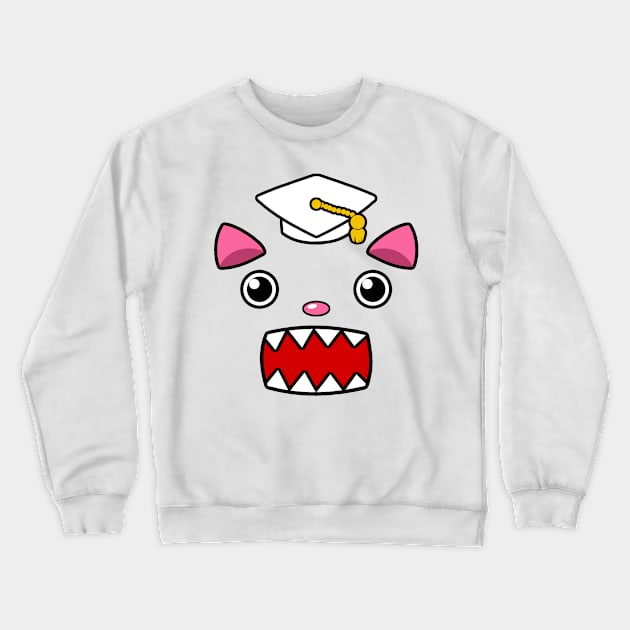 Grad Cat Crewneck Sweatshirt by Thedustyphoenix